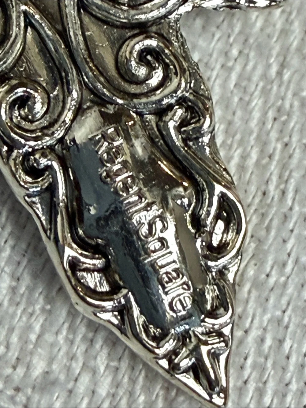 MMA, Harvey Lewis, Regent Square Ornaments 4 silver/crystal, VTG, ribbon, EUC